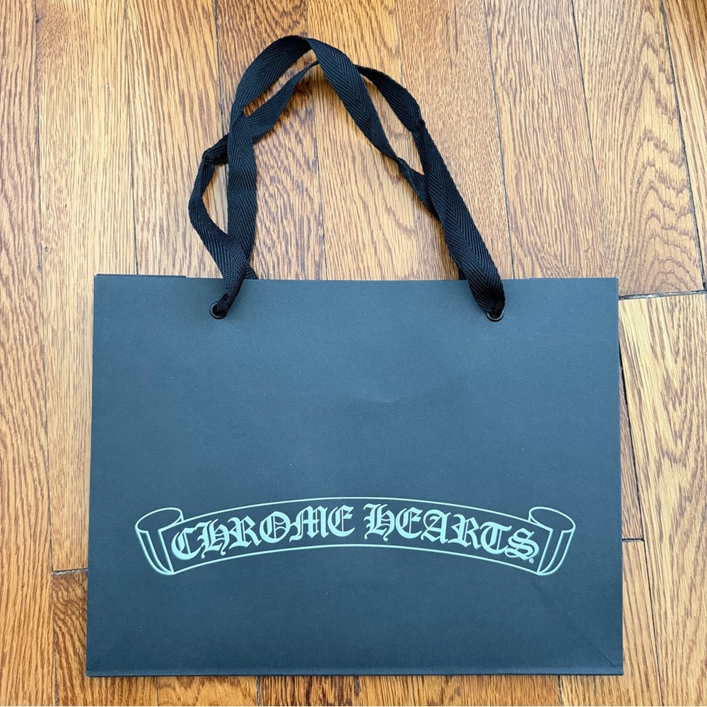 Chrome Hearts black paper shopping bag